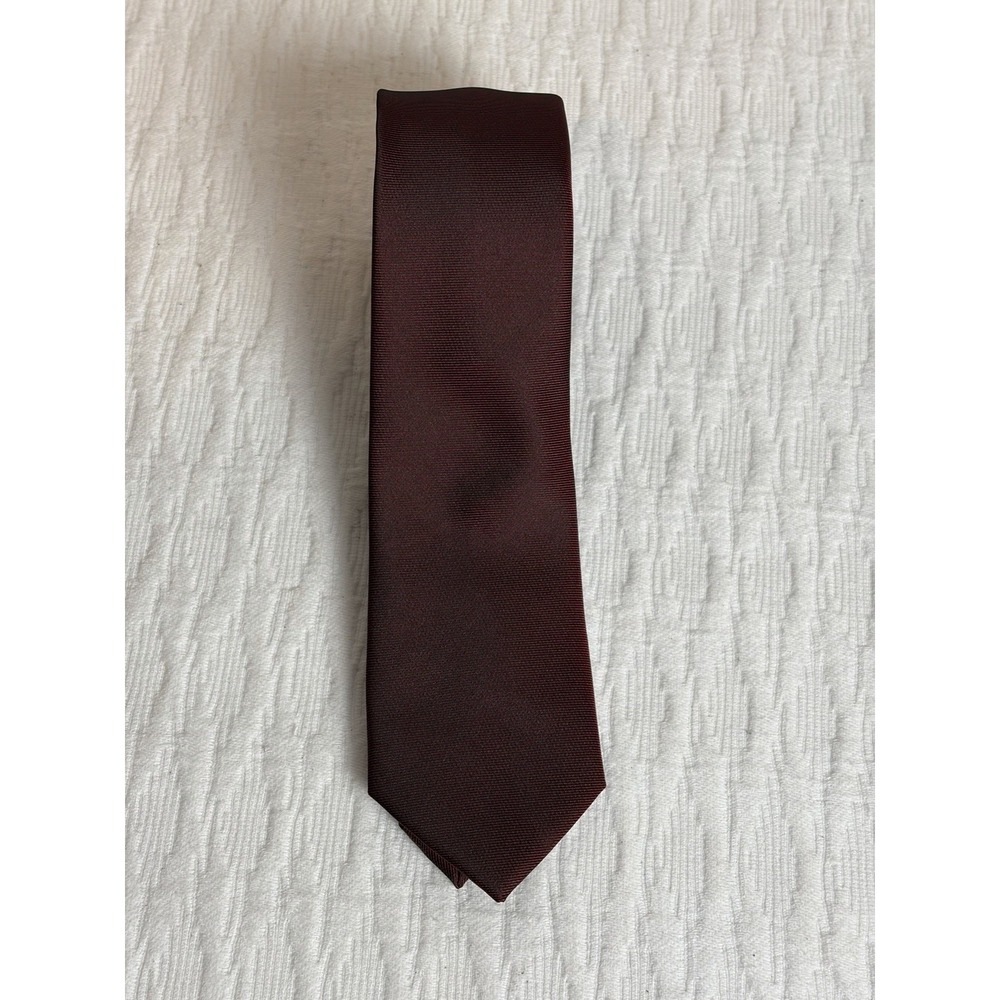 ZENXUS Solid Color Tie, Red, 100% Polyester Hand Made